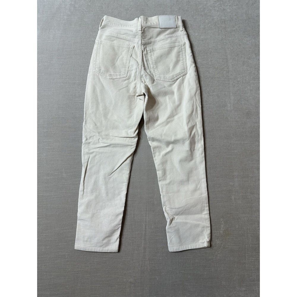 Everlane The Corduroy Straight Leg Crop Pants Bone White Size 24 High Rise Ankle - Picture 5 of 8